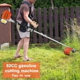 thumbnail image 2 of Gas String Trimmer, 52cc Weed Wacker Gas Powered, 2 in 1 Cordless Hedge Trimmer, 2-Stroke Brush Cutter, Handheld Weed Eater, Plastic Handle, Shoulder Strap Orange, 2 of 8