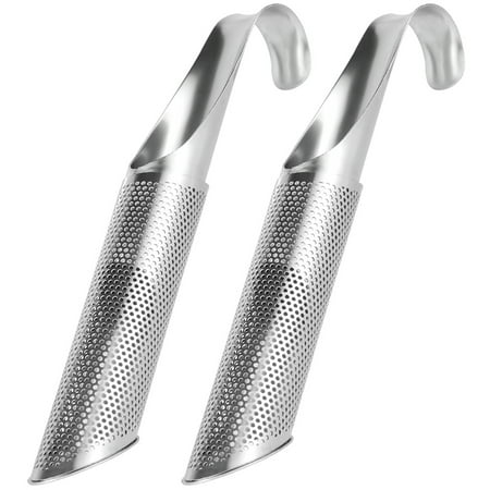 

2Pcs Stainless Steel Tea Strainer Fine Mesh Tea Infuser Pipe Tea Filter with Hanging Hook Handle Tea Interval Diffuser Reusab