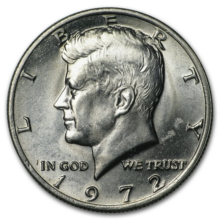 U.S. Mint 1972 Kennedy Half Dollar, Brilliant Uncirculated, Copper/Nickel, Precious Metals