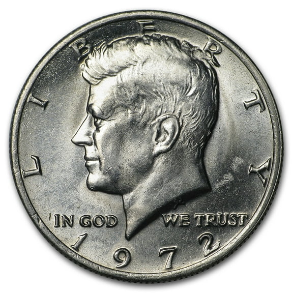 U.S. Mint 1972 Kennedy Half Dollar, Brilliant Uncirculated, Copper/Nickel, Precious Metals