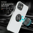 thumbnail image 2 of Feishell for iPhone 12 Mini Case, 360° Rotatable Ring Holder Kickstand Dual Layer Military-Grade Drop Tested Protection Support Car Holder Mount Magnetic Absorbing Bumper Phone Case, Silver, 2 of 7