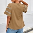 thumbnail image 3 of Lmueinov Womens Summer Short Sleeve Tops Crew Neck Tee with Decorative Cutout Sleeves 2026 Fashion Casual Loose Fit Cute Basic TShirts, 3 of 4