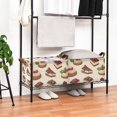 thumbnail image 3 of Yayeee Foldable Storage Basket for Shelves with Handles Waterproof Cloth Bins, Strawberry Cake, 3 of 7