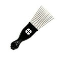 thumbnail image 1 of Transemion Black Wide-Tooth Afro Hair Lifting Pik Pick Detangle Wig Comb for Thick Hair Type A 1Set, 1 of 6