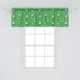 thumbnail image 2 of Ambesonne Soccer Window Valance, Shoes Balls on Grass, 54" X 18", Lime Green Yellow Black, 2 of 3