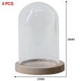 thumbnail image 2 of Maoww 4Pcs Transparent Glass Cloche Dome Container W/ Lid for Decor Office Store, 2 of 5