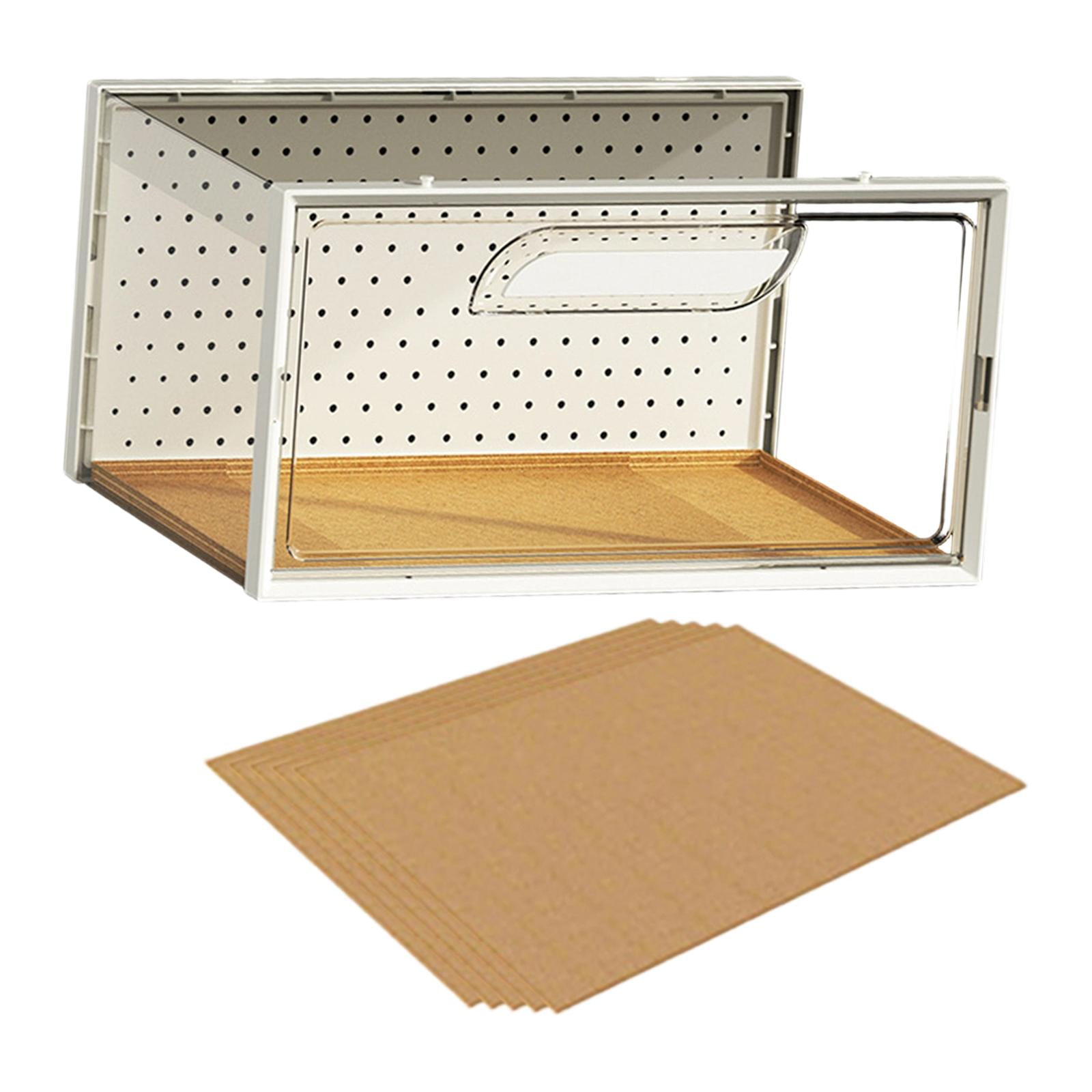 Bvdfgk Portable Reptile Terrarium with Food Box, Ventilation System, Enclosure/cage for Large