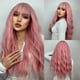 thumbnail image 1 of Pelucas rubias degradadas rizadas con flequillo para mujer, cabello sintético Natural, largo y ondulado, suave y cómodo, resistente al calor, para fiesta, 1 of 4