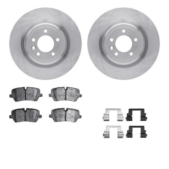 Dynamic Friction Company Rear Brake Rotors with 5000 Advanced Brake Pads includes Hardware 6512-11158