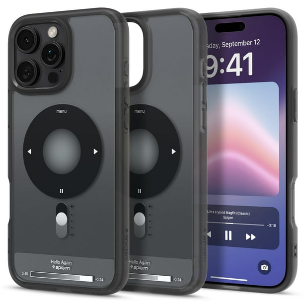 Funda Spigen Ultra Hybrid MagFit para iPhone 16 Pro Classic, color negro