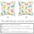thumbnail image 5 of Spring Easter Pillow Covers 18x18 Set of 2 Easter Colorful Bunny Rabbit Holiday Decorative Throw Pillows Easter Decorations Pillowcase Cotton Square Cushion Cover Decor for Home Couch Bed Soft, 5 of 6