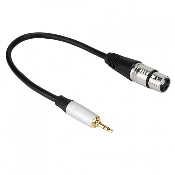 3.5mm To XLR Adapter, 3.5mm Male To XLR Female Cable, Zinc Alloy Casing Gold-plated Durable For Headset Microphone Electric Guitar