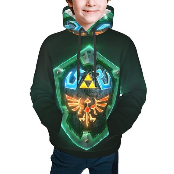 The Legend Of Zelda Kids' Hoodie 3d Print Sweatshirt Soft Pullover Hooded With Big Pockets For Boys Or Girls Small