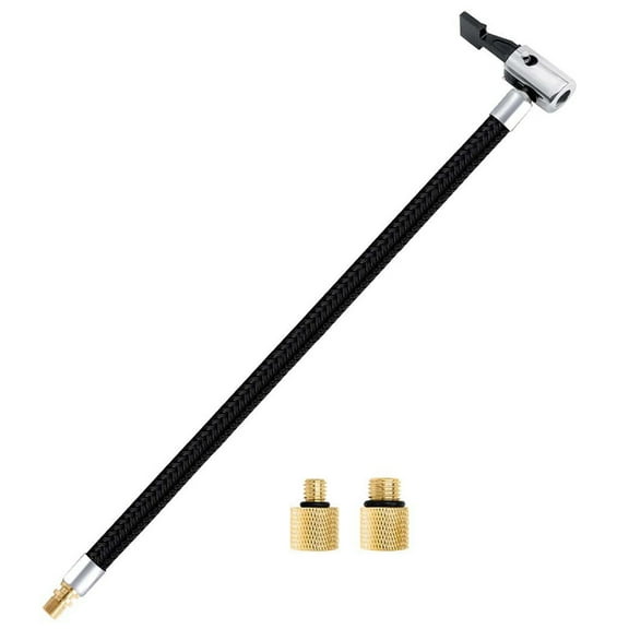BELOWSYALER Replacement Tyre Pump Hose with Adaptors Tire Inflator Pump Extension Hose Air Compressor Tube