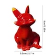 thumbnail image 5 of tasrioml Cinnabar Fox Ornament Red Fox Figurine Miniature Fox Statue Sculpture Car Dashboard Home Office Feng Shui Decoration, 5 of 8