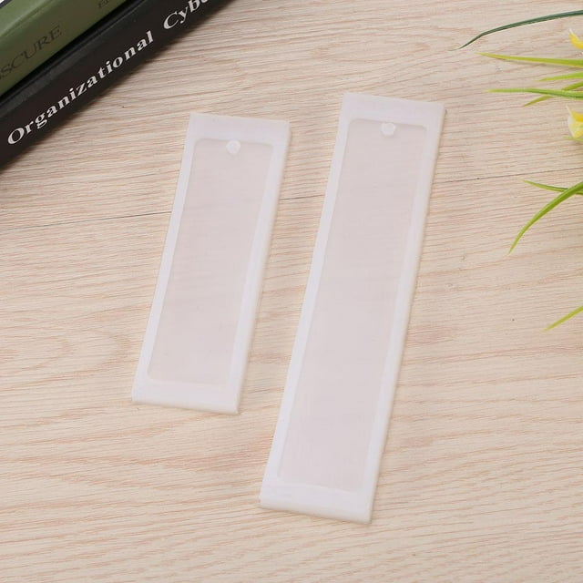 Qiilu DIY Bookmark,2pcs/set DIY Bookmark Mould Rectangle Silicone Mold Making Epoxy Resin Jewelry Craft Tool ,Pendant Mold