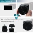 thumbnail image 4 of Uxcell 25x25mm Home Metal Adjustable Desk Leg Leveling Foot Insert Black 4 Sets, 4 of 6