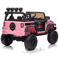 thumbnail image 6 of 24V Ride on Truck Car w/Remote Control, 400W Electric Powered Ride on Toys for Kids, 3 Speeds, Max Speed 5MPH, 4-Wheel Suspensions, LED Lights, MP3, Bluetooth,Pink, 6 of 8