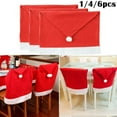 thumbnail image 2 of Christmas Santa Hat Dining Chair Back Covers Party Xmas Chair Table Decor, 2 of 5