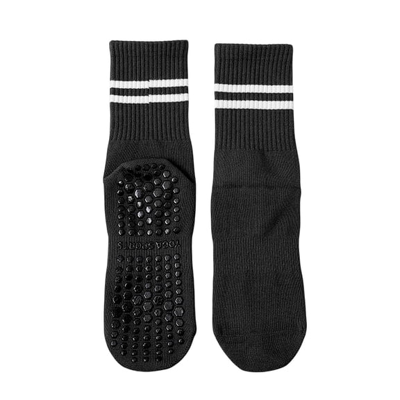 Yuanlong Women's Yoga Crew Socks Striped Non- All-Season Socks Soft Breathable Classic Minimalist Athletic Hosiery