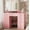 Pink+Basic, variant on Vanity Mirror with Lights, Makeup Corner Vanity Desk with 9 Storage Drawers, 4 Large Shelves, 3 Color Lighting Options, Bulbs, Glass Tabletop for Bedroom, Restroom, Black