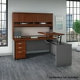 thumbnail image 2 of Series C 72W Sit to Stand L Shaped Desk Office Suite in Hansen Cherry, 2 of 8