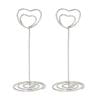 

Nitouy 2x Love Heart Business Card Holder Hotel Table Number Menu Clip (Silver L)