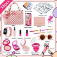 thumbnail image 4 of Rirool Play Purse Set for Little Girls, 38 Pcs Toddler Purse Princess Toys with Handbag, Phone, Wristwatch, Silk Scarf, Pretend Makeup Set Birthday Gift for Girls Age 3-6, 4 of 8
