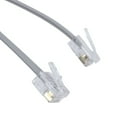 thumbnail image 3 of Gray Plastic Noodles 6P6C RJ11 M/M Flat Telephone Cable Cord 5M 16ft, 3 of 8