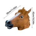 thumbnail image 3 of Holloyiver Halloween Latex Horse Head Mask, Brown Horse Head Rubber Animal Masks with Moving Mouths, Party Latex Animal Head Mask for Adults Men Masquerade, 3 of 6