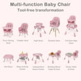 thumbnail image 3 of OLAKIDS 9 in 1 High Chair, Convertible Baby Highchair for Babies and Toddlers, Table and Chair Set Building Block Infant Dining Booster Seat, Kids Stool with Activity Children Play Kitchen, 3 of 9