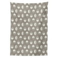thumbnail image 3 of Ambesonne Geometric Tablecloth Rectangular Table Cover, Circles and Zigzags, 60"x84", Dimgrey and Coconut, 3 of 4