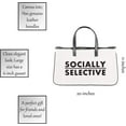 thumbnail image 3 of Canvas Tote-Socially Selective (Other), 3 of 3