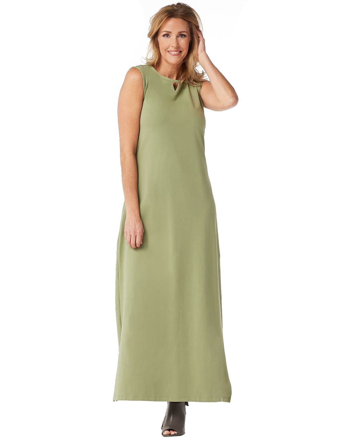 petite denim maxi dress