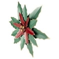 thumbnail image 3 of Northlight 14" Small Green and Red Metal Poinsettia Christmas Wall Hanging, 3 of 5