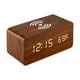 thumbnail image 1 of Reloj digital de carga inalámbrica de madera, Reloj de mesa de carga inalámbrica de madera, Reloj de madera inteligente LED con caracteres blancos, Madera Marrón, 1 of 2