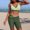 Green, variant on Naittoop Womens Tankini Swimsuits Belly Control Push Up Swimwear Color Block Two Piece Bathing Suits Swim Top with Boyshorts