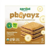 Sprout Organics, PB & Yayz Toddler Snack Bars, Peanut Butter & Banana, 5 Bars ( Pack of 2 )