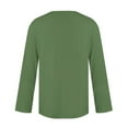 thumbnail image 5 of Spring Womens Clothes 2025!DianGeFu 3/4 Sleeve Shirts for Women Fall Clothes New Trendy 2024,Women's Fashion Casual Solid Color Button-Up Blouse T-shirt Tops Blouse,Army Green,L, 5 of 5