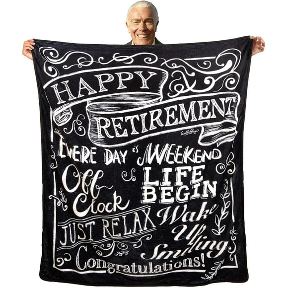 Retirement Gift for Woman & Man, Newspaper Throw Blanket Gift, Farewell Gifts for Coworkers, Going Away Gift, Goodbye Gifts for Coworkers, Coworker Leaving Gift Blanket (60"x50",Newspaper)