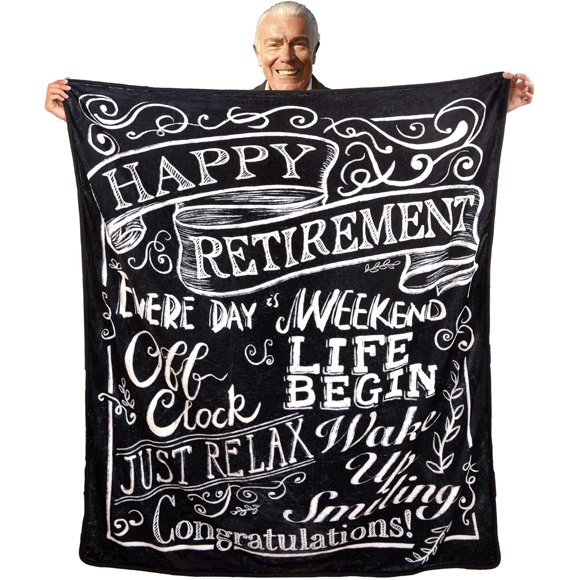 Retirement Gift for Woman & Man, Newspaper Throw Blanket Gift, Farewell Gifts for Coworkers, Going Away Gift, Goodbye Gifts for Coworkers, Coworker Leaving Gift Blanket (60"x50",Newspaper)