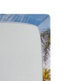 thumbnail image 2 of Ambesonne Landscape Fitted Sheet, Poolside Exotic Island, Full Size, Multicolor, 2 of 2