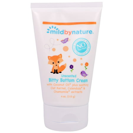 Mild By Nature, Bitty Bottom Cream, Unscented , 4 oz(pack of
