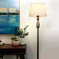 thumbnail image 5 of Brightech Gabriella 64 in. Tall Nickel LED Floor Lamp with Fabric Shade, Silver, 5 of 9