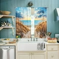 thumbnail image 5 of Farmhouse Farm Kitchen Curtains Rustic Vintage Cute Animal Short Curtains for Windows Country Cow Barn Buffalo Checked Windmill Rod Pocket Small Cafe Window Treatment Drapes 2 Panels (26x36 Inch), 5 of 6