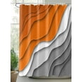 thumbnail image 2 of Shower Curtains Fall Orange Grey Modern Geometric Bath Curtain Abstract Ombre Waterproof Bathroom Shower Curtain Set with Hooks Decoration 72 x 72 Inches, 2 of 7