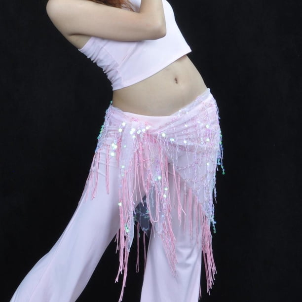 Bufanda de danza del vientre Salvador Festiva Rosado 8 Opciones