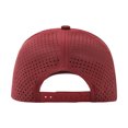 thumbnail image 2 of TOPTIE Quick Dry Trucker Cap 5 Panel Waterproof Snapback Mid Profile Polyester Baseball Cap-Maroon, 2 of 8
