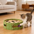 thumbnail image 3 of Interactive Cat Scratching Board with Nail File Puzzle Toy for Indoor Play and Grooming Entertainment, 3 of 4