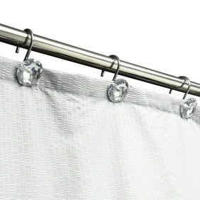 Shower Curtain Hooks Diamond Shape Shower Rings Round Acrylic